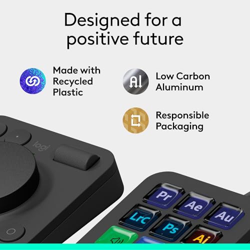 9 Customizable LCD Keys Control Dial for Graphic Design - Graphite L503