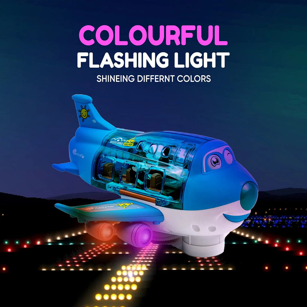 Bump and Go Action Toddler Toy Plane with LED Lights and Sounds A41307