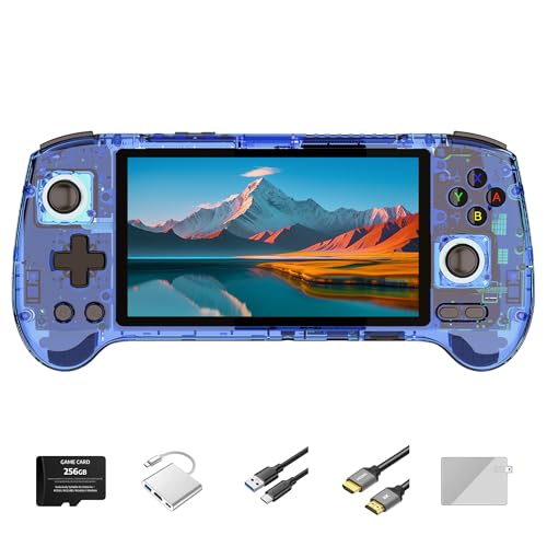 Blue 5.48" AMOLED Android 13 Handheld Retro Gaming Console R7023