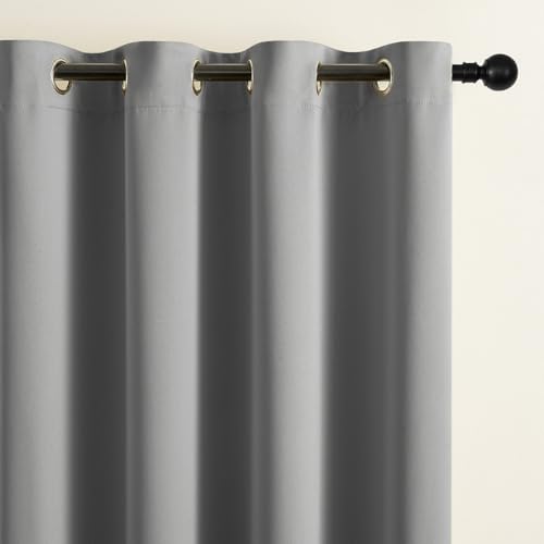 Light Beige Blackout Curtains 95 inch Length 2 Panels Set Y2712