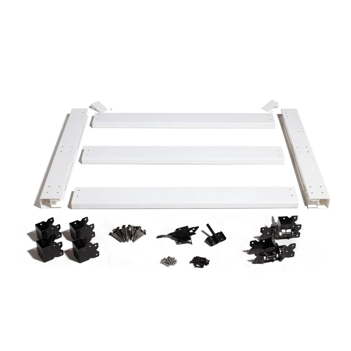 White Vinyl 3-Rail Ranch Fence Gate Kit W73069