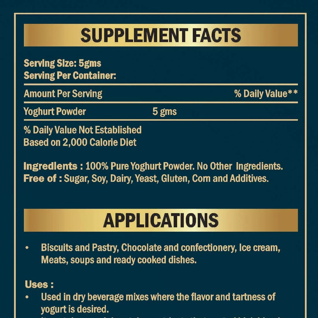 Yogurt Powder, 250Gm G36020