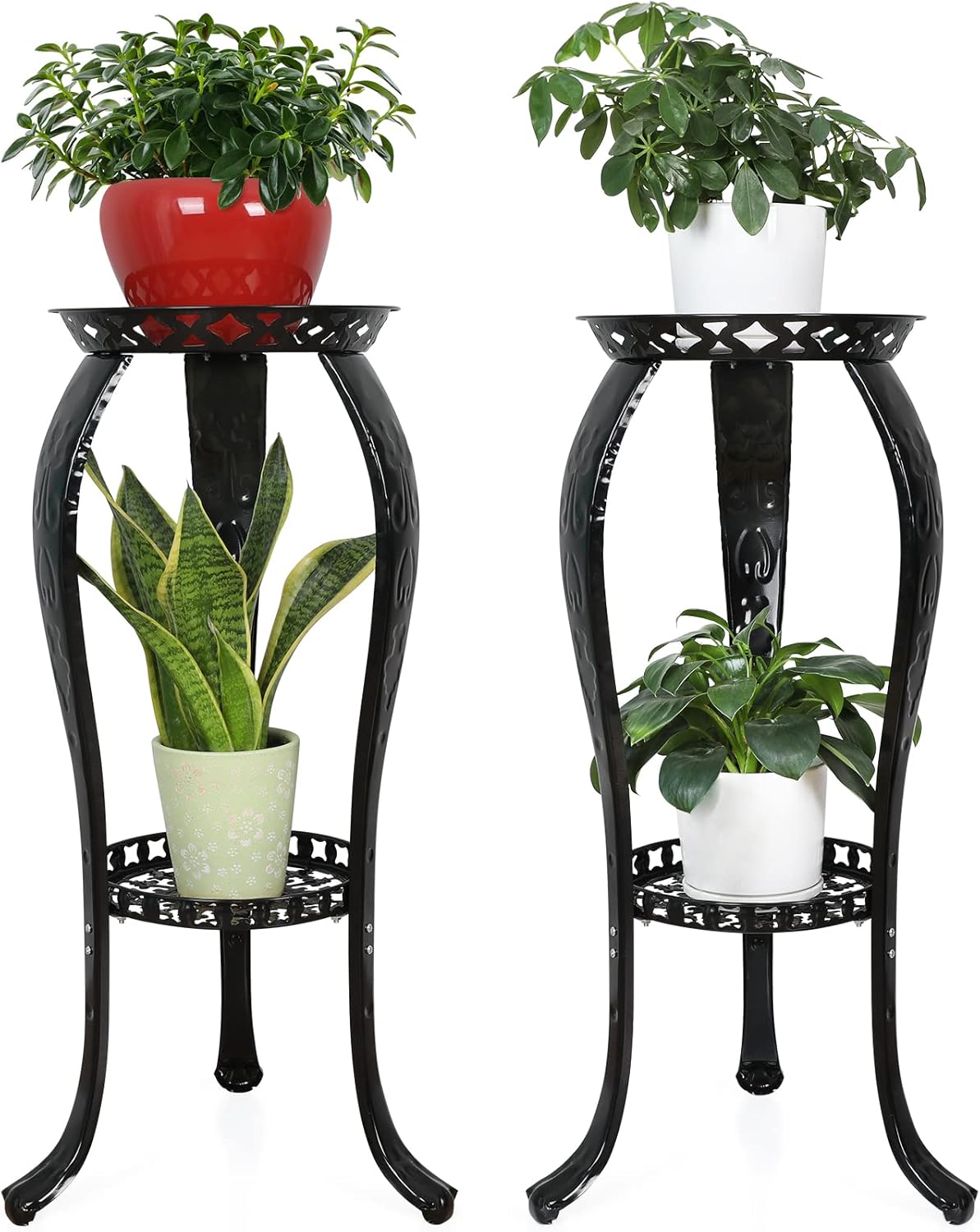 2-Pack Black Metal Plant Stand X23405