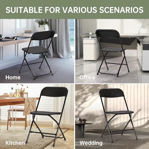 10 PCS White Plastic Folding Chairs V59731