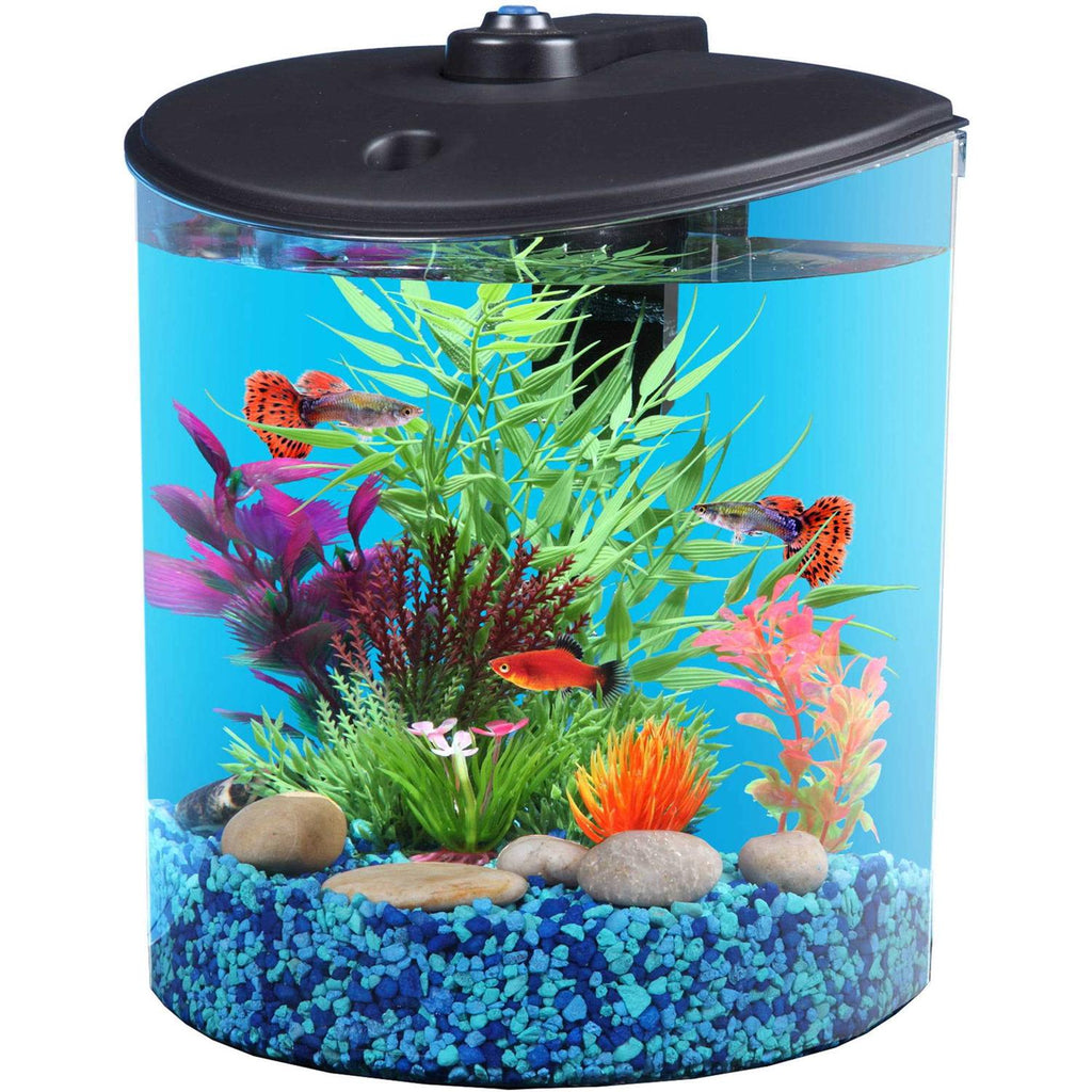 1.5-Gallon Fish Tank with LED Lighting and Power Filter I9858