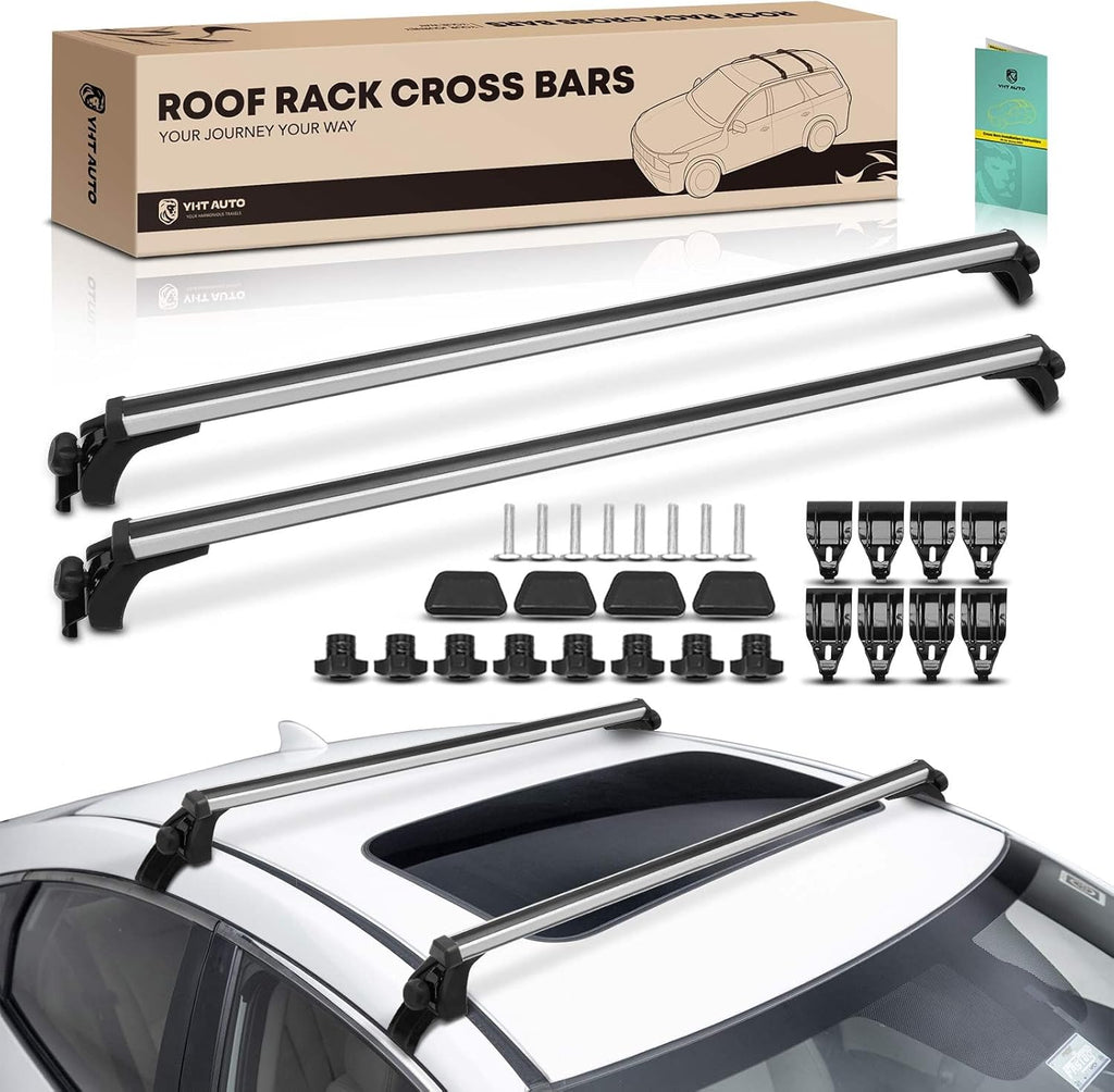 52" Aluminum Roof Rack Cross Bars with Mounting Clamps F8440