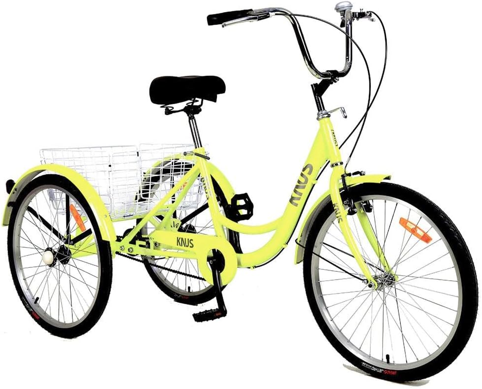 26 Inch 3-Wheel Cruiser Bicycle with Large Shopping Basket J385231