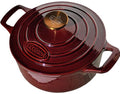 2.1 QT Enameled Cast Iron Dutch Oven with Lid X453