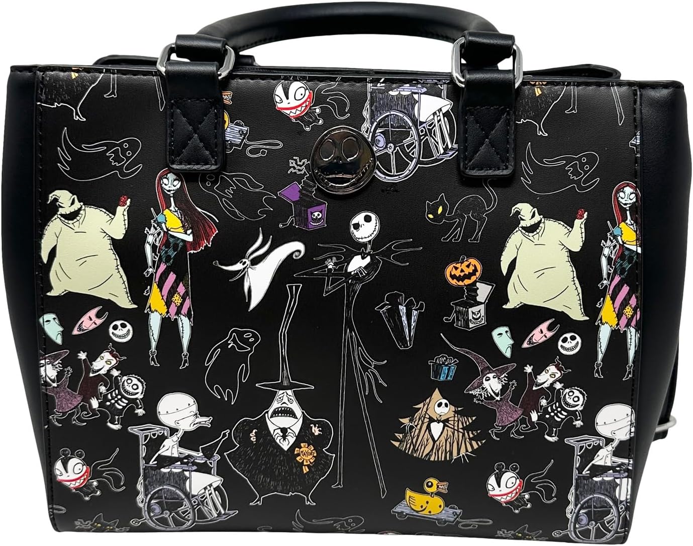 Disney The Nightmare Before Christmas Allover Print Crossbody Satchel Handbag B334