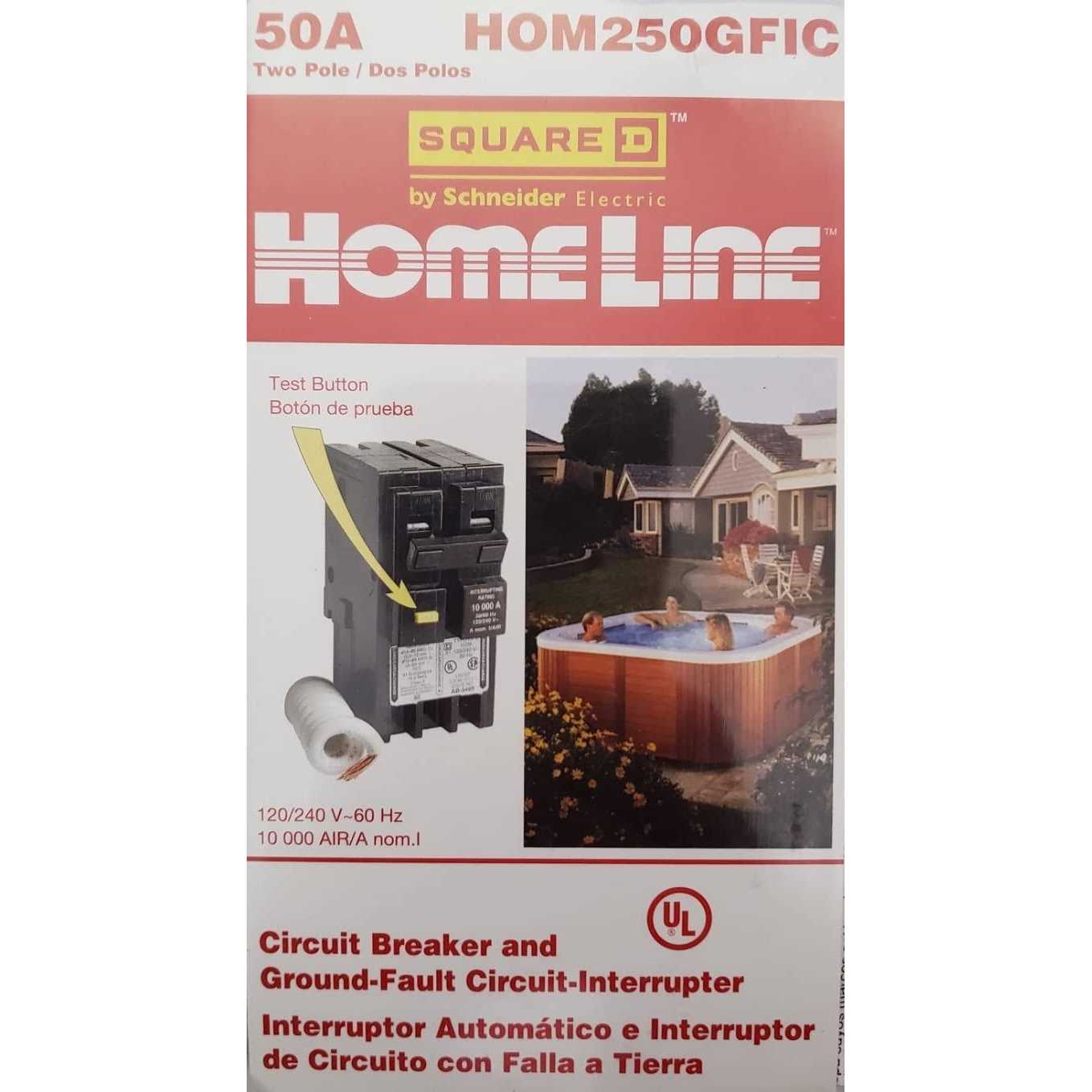 50A Double-Pole GFCI Breaker E4621