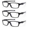 3 Pairs Men Sport Reading Glasses Blue Light Blocking Rubber Anti-Slip V879365