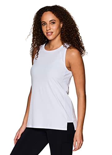 Women's Relaxed Fit Super Soft Ribbed Side Sleeveless Workout Tank Top X11996