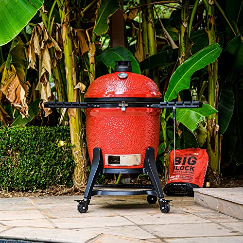 24-inch Ceramic Charcoal Grill and Smoker with Cart X617384