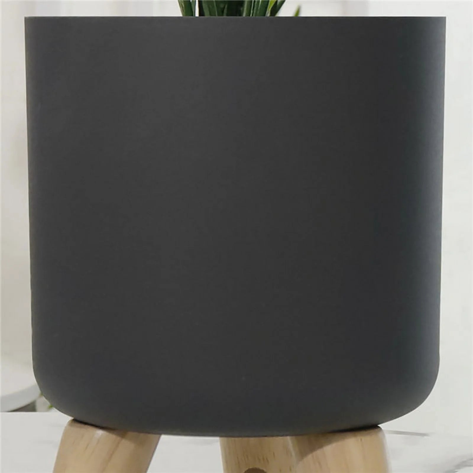 Indoor Planters Set with Wooden Legs Floor Standing Flower Pot W991253