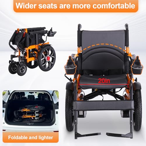 Foldable Electric Wheelchair with Dual Motor, Supports up to 330 lbs E10804