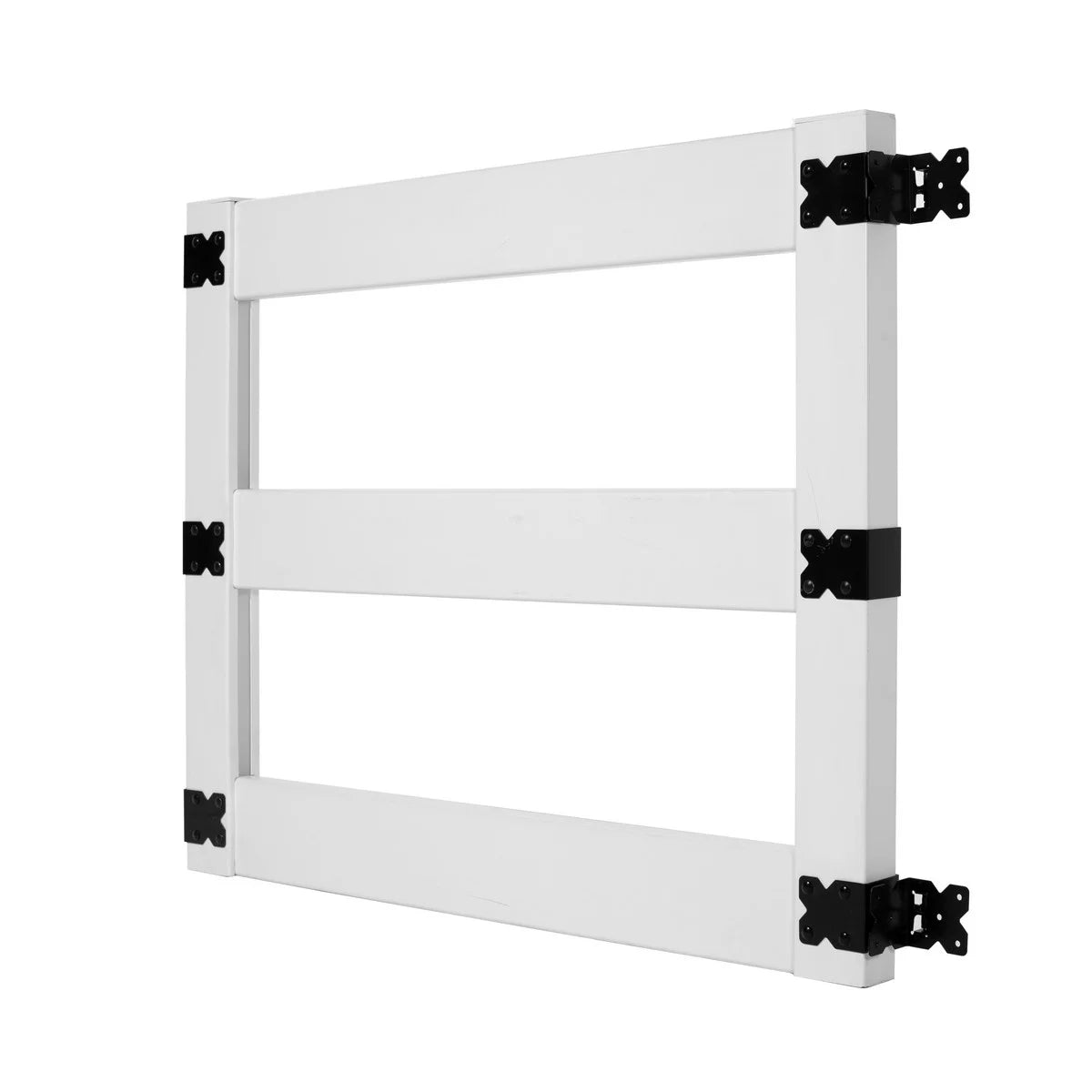 White Vinyl 3-Rail Ranch Fence Gate Kit W73069