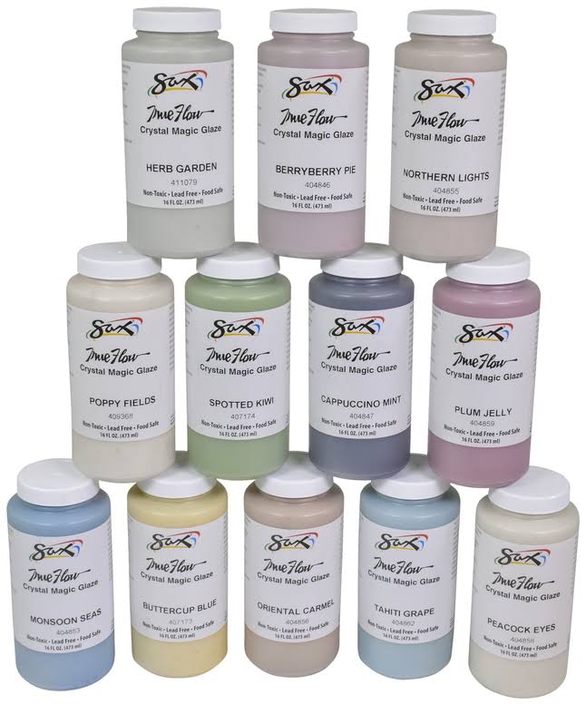 Set of 12 No-Lead Glazes, 1-Pint E935