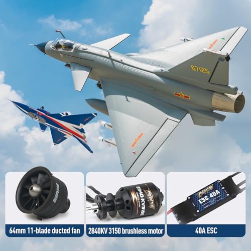 64mm EDF Fighter Jet Remote Control Plane Gray PNP T16102