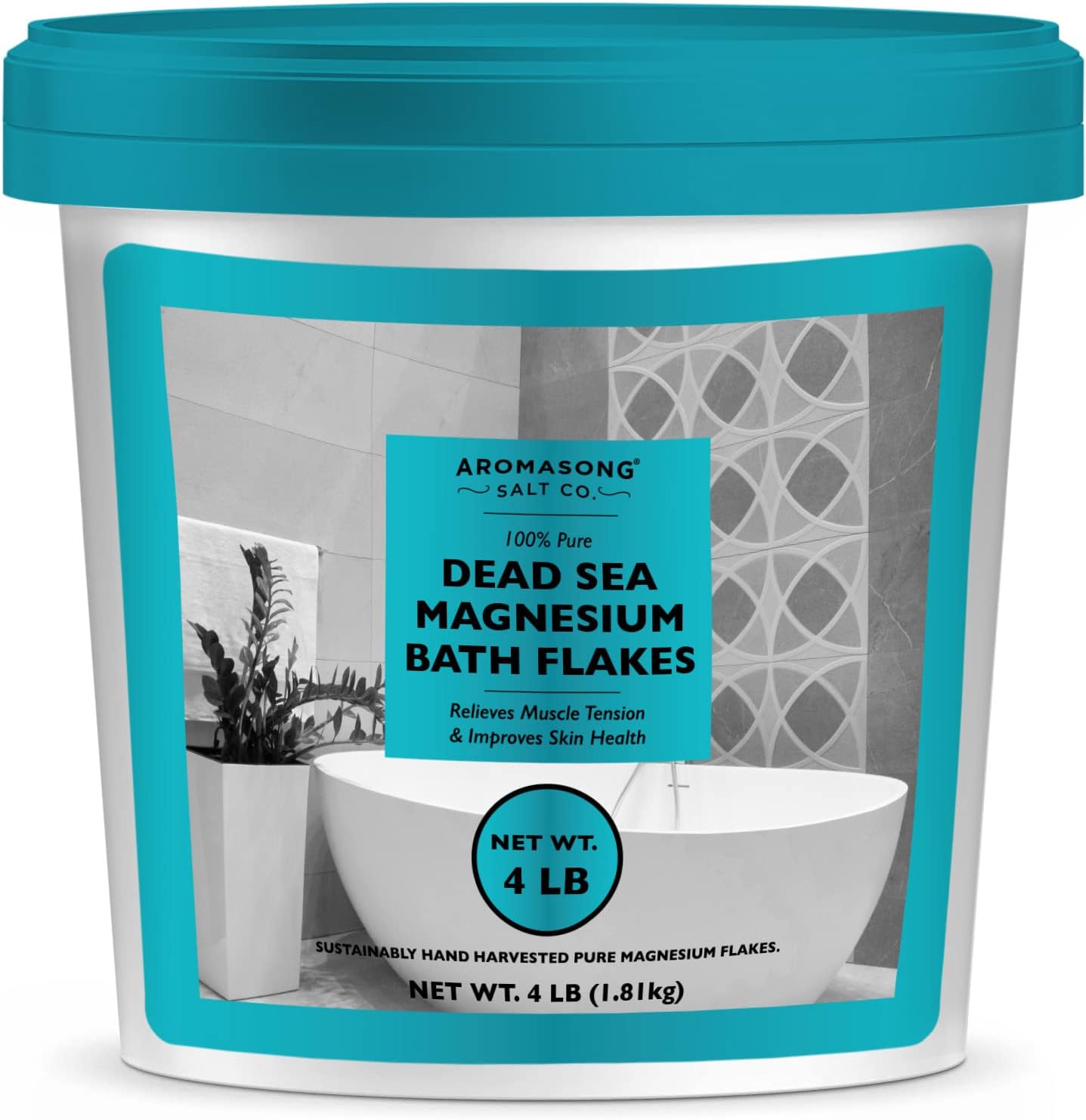 4 LB Raw Dead Sea Magnesium Flakes Bath Salt N93055