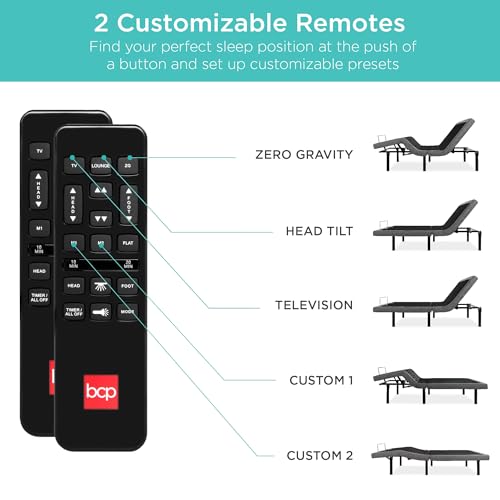 Ergonomic Twin XL Size Adjustable Bed with Wireless Remote Control F996