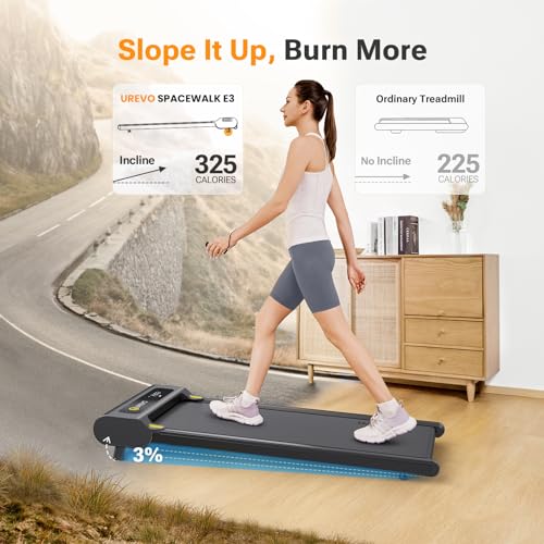 Manual Incline Under Desk Treadmill with Remote Control, LED Display B3238