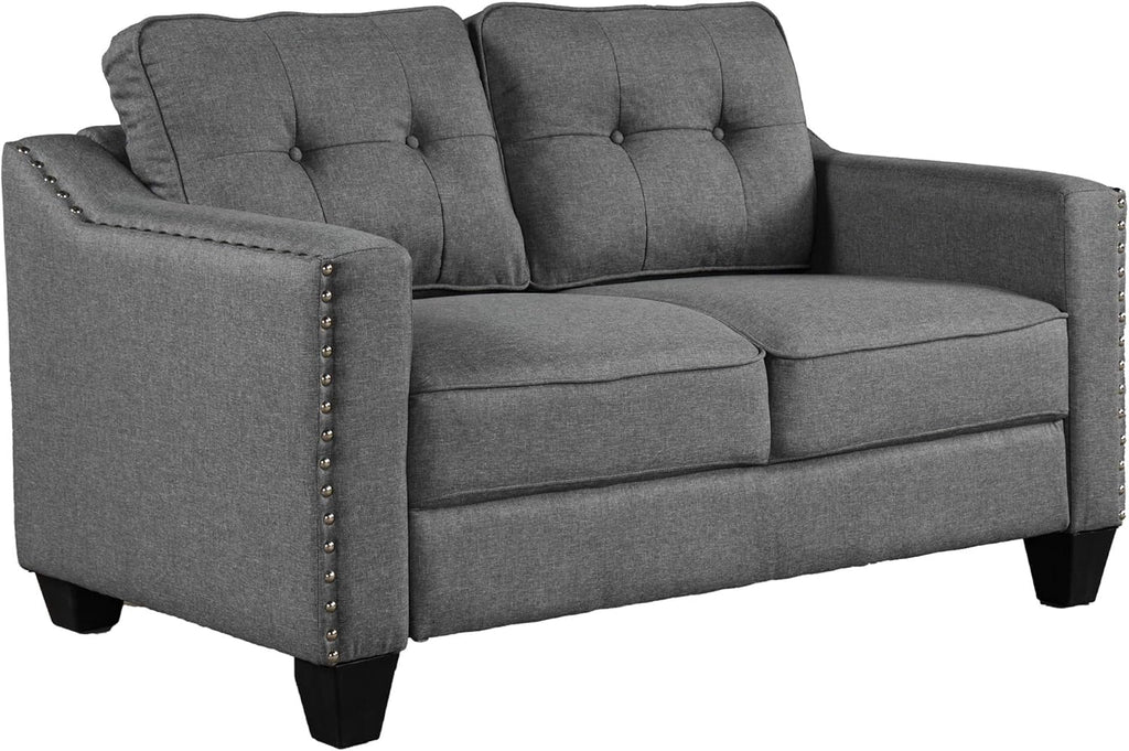 Retro Gray Linen Fabric 3 Piece Sofa Set Q666