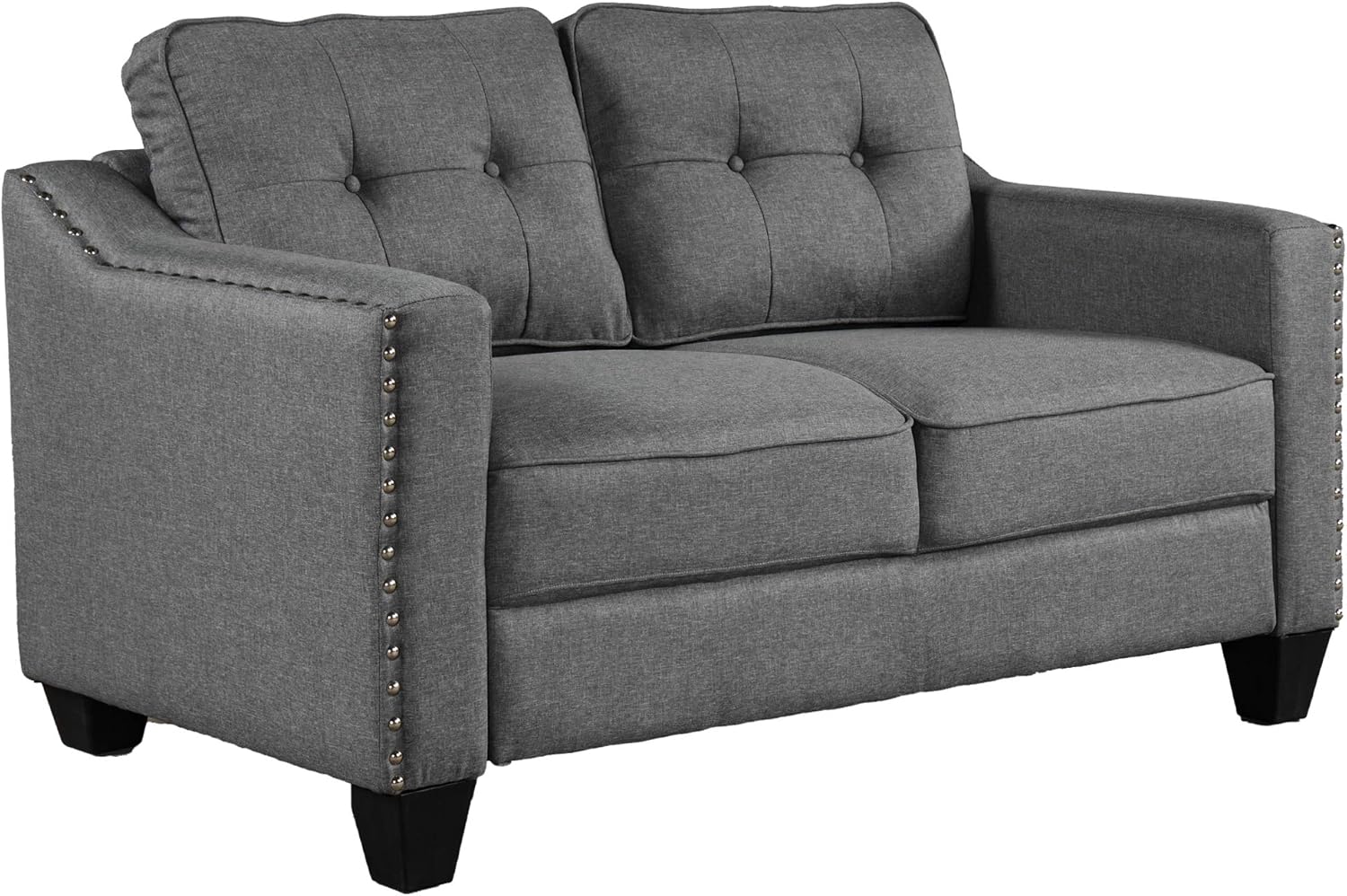 Retro Gray Linen Fabric 3 Piece Sofa Set Q666