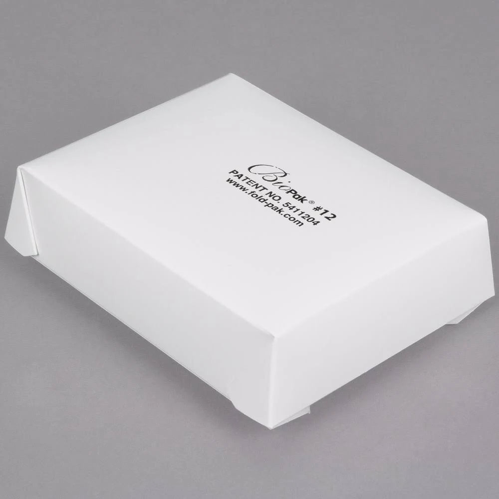 White Microwavable Paper Take-Out Container - 240/Case Y554410