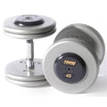 Gray Plates Rubber End Cap Dumbbells 60 Pounds Sold as Pairs H2984