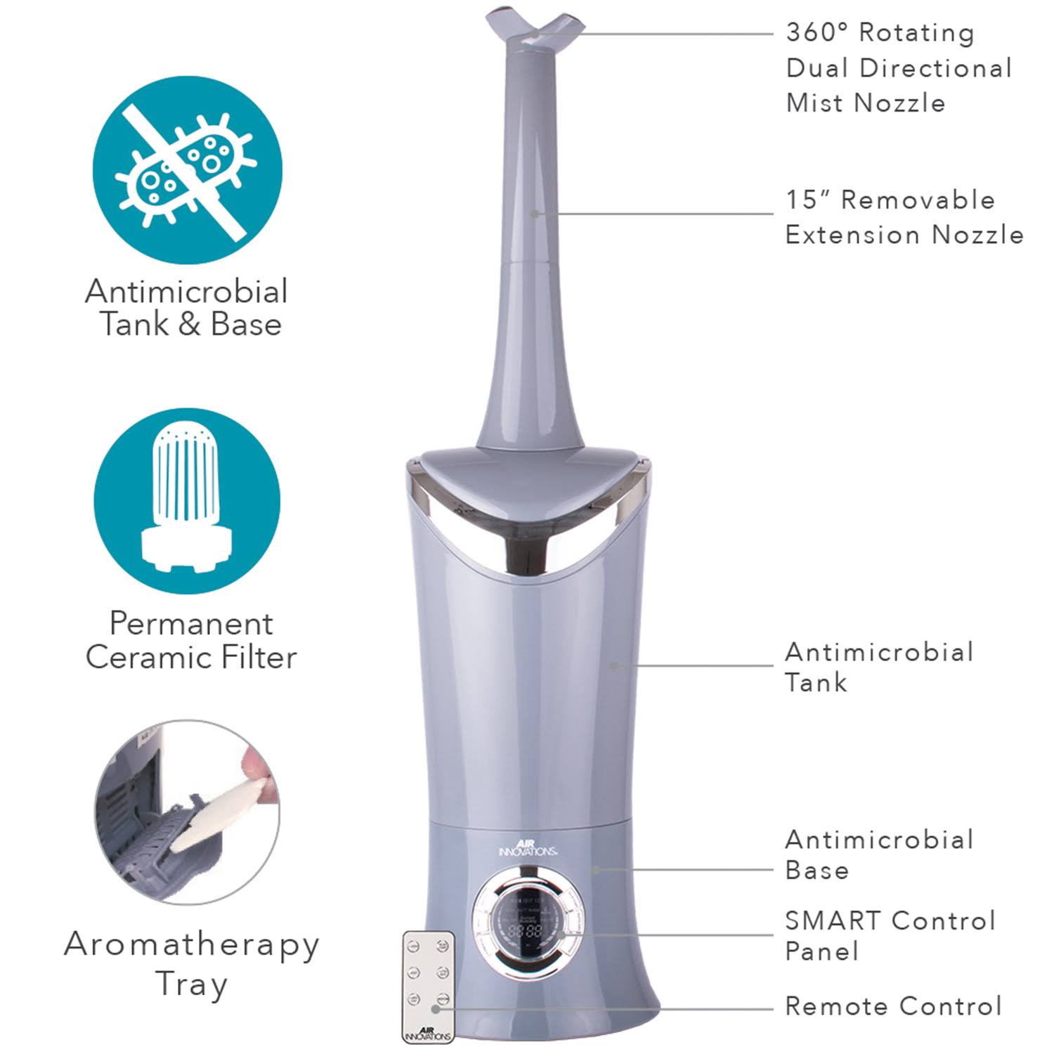1.7 gal Ultrasonic Cool Mist Humidifier A999106