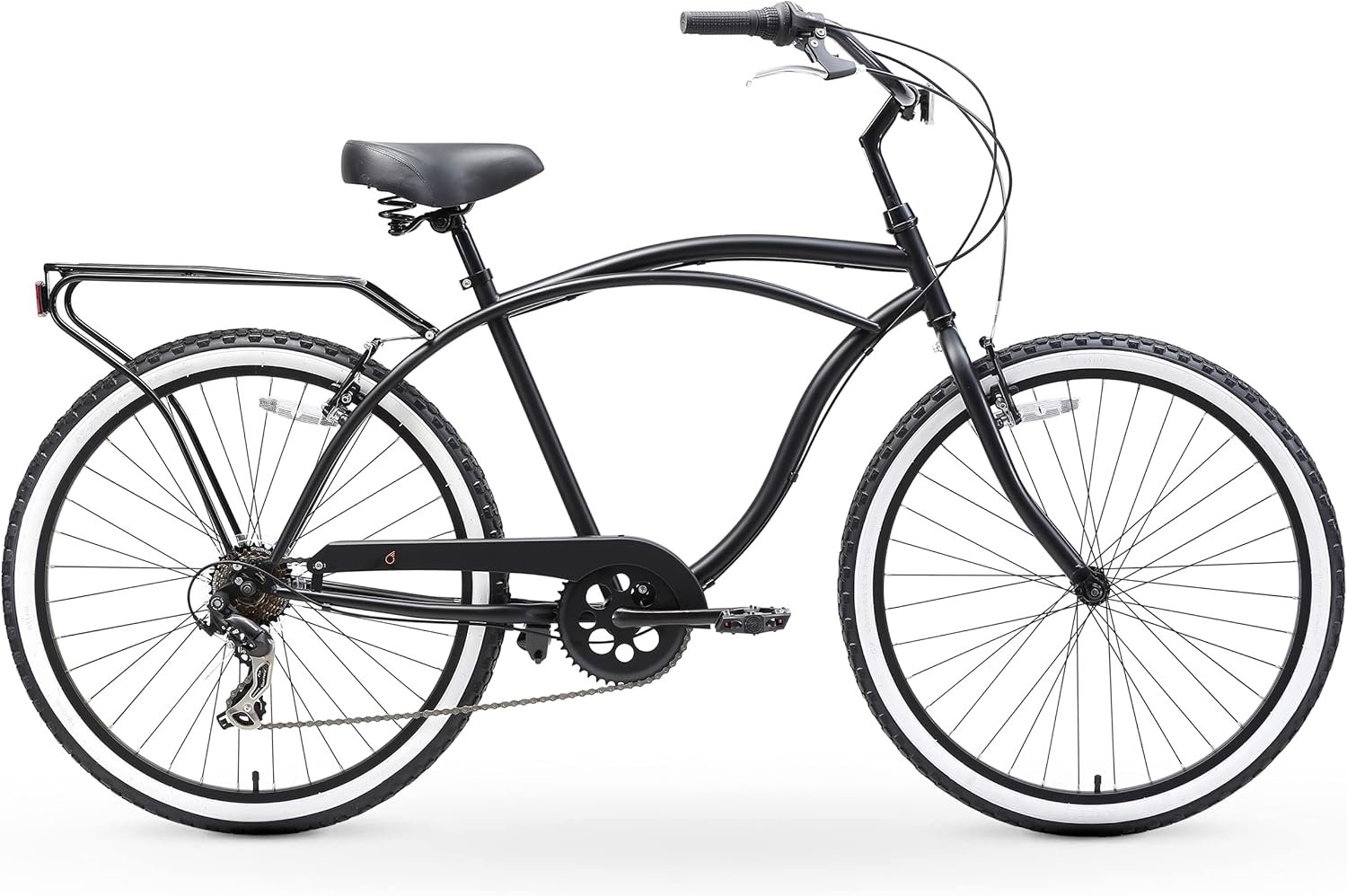 7-Speed 26 Inch Beach Cruiser Bikes with Rear Racks U507385
