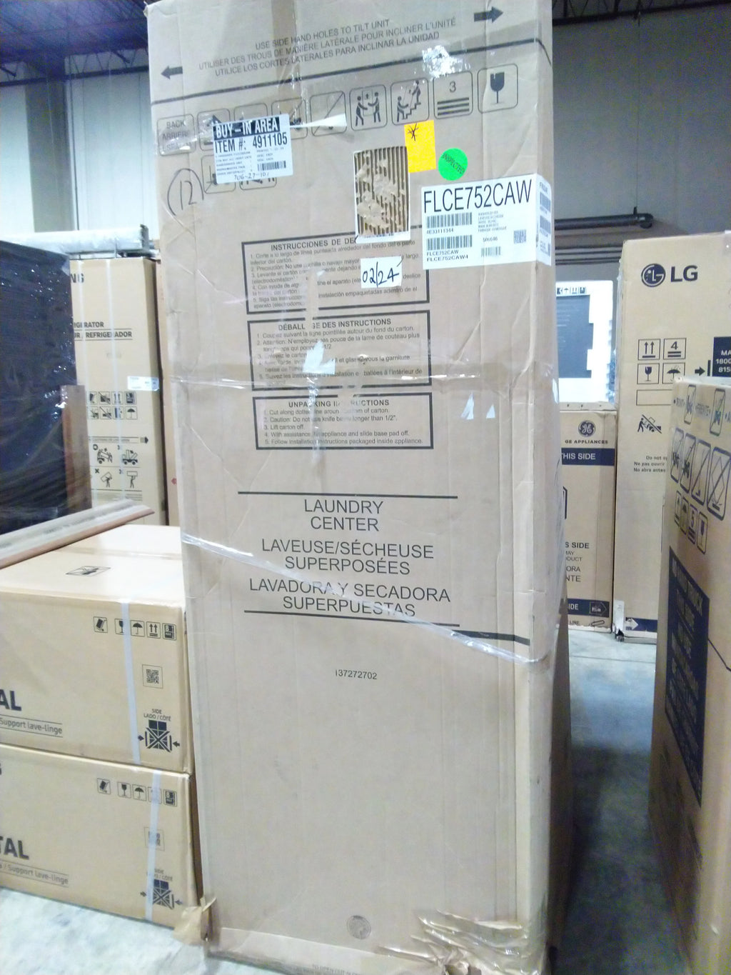 White Electric 4.5 Cu. Ft. Washer and 5.5 Cu. Ft. Dryer Laundry Centre I51488