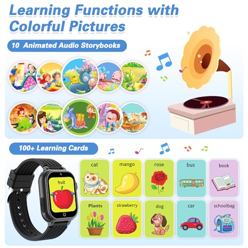 Kids Smart Watch with 32 Puzzle Games Camera Music Player Pedometer H8163