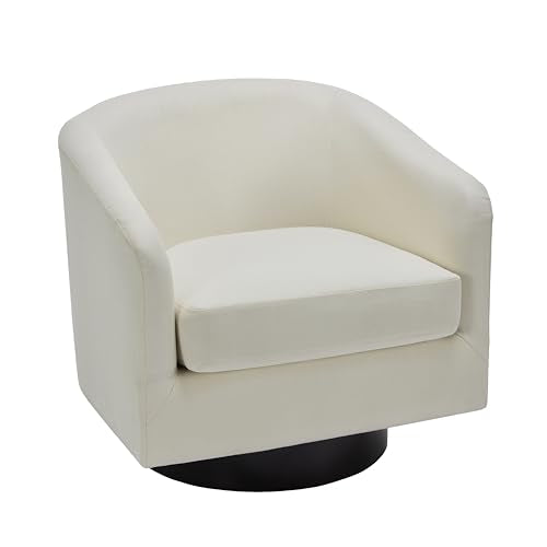 Flax Khaki Fabric Swivel Barrel Accent Chair R207