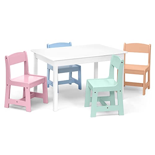 White Table with 4 Chairs L361524