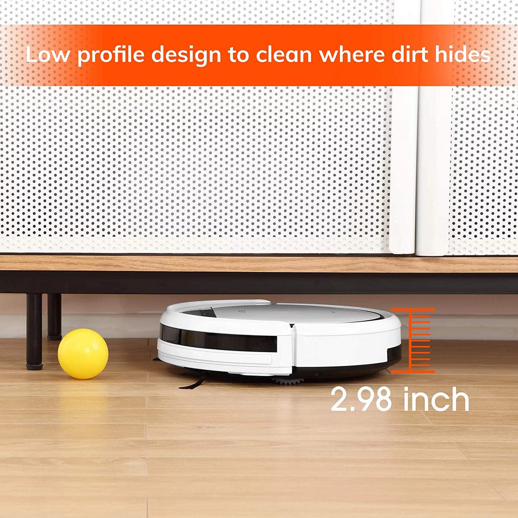 Pearl White Robot Vacuum Cleaner with Tangle-free Suction U222