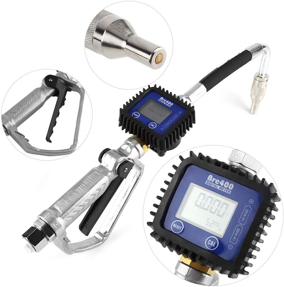 1/2 inch NPT Inlet Pressure 1500 Psi 100 Bar Digital Fuel Oil Lubricant Nozzle with Flow Meter H2909