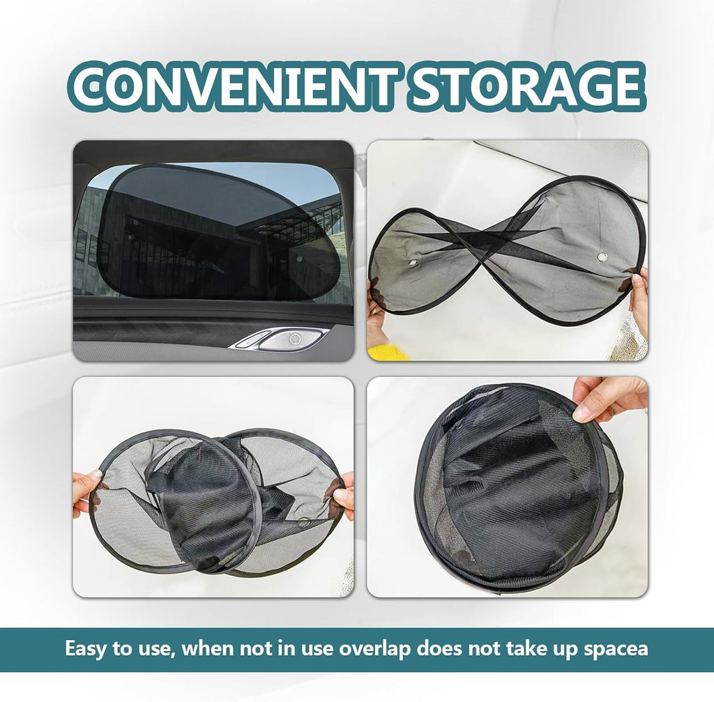 2PCS Universal Side Window Car Sun Shades (Large) O2640