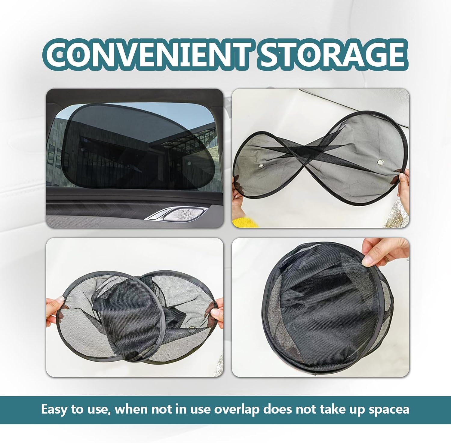 2PCS Universal Side Window Car Sun Shades (Large) O2640