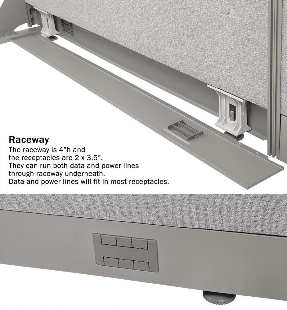 114"W x 72"H Wall Mounted Room Divider M367