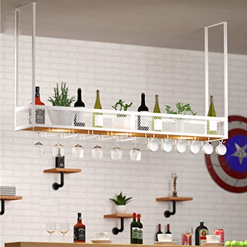Hanging Wine Rack, 1-layer Wrought Iron Shelving P8520