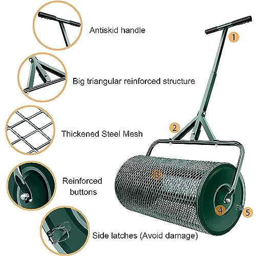 Heavy Duty Metal Mesh Push Spreader, 24" x 17" Inch U563