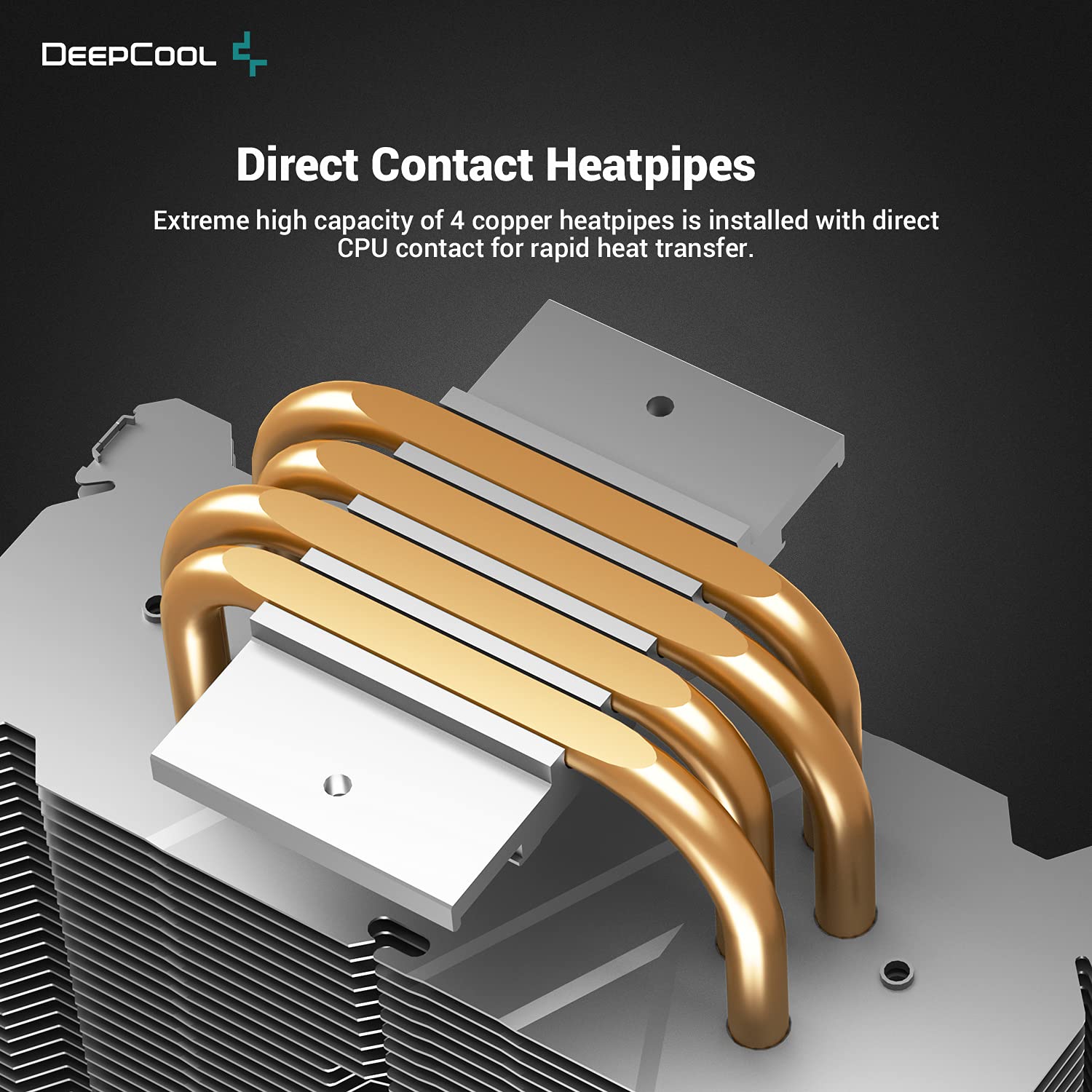 CPU Air Cooler with 4 Heatpipes and 120mm A-RGB Fan Q89426