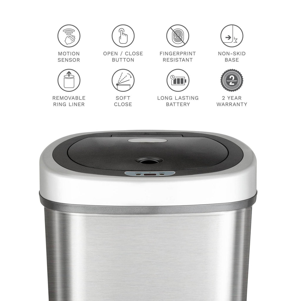 28.4x22 Tall Infrared Motion Sensor Trash Can L614057