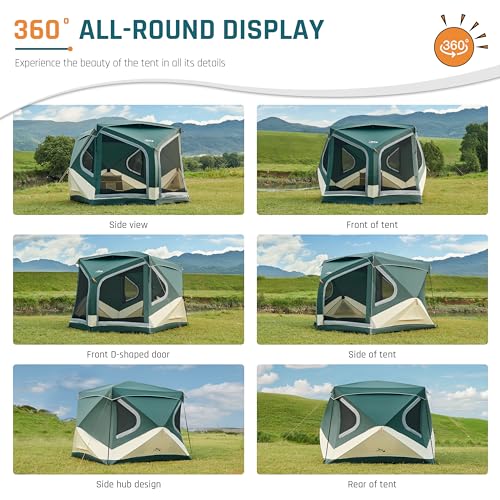 4/6/8 Person Instant Cabin Tent T120519