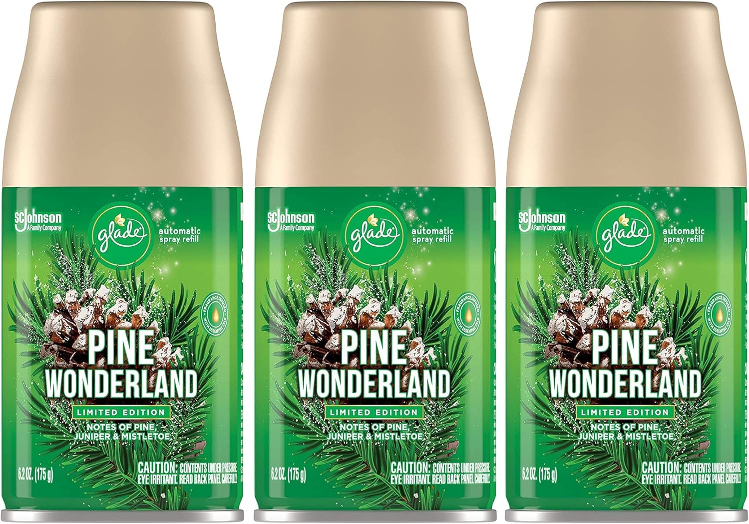 Pine Wonderland 6.2 OZ Pack of 3 Automatic Spray Refill F418986
