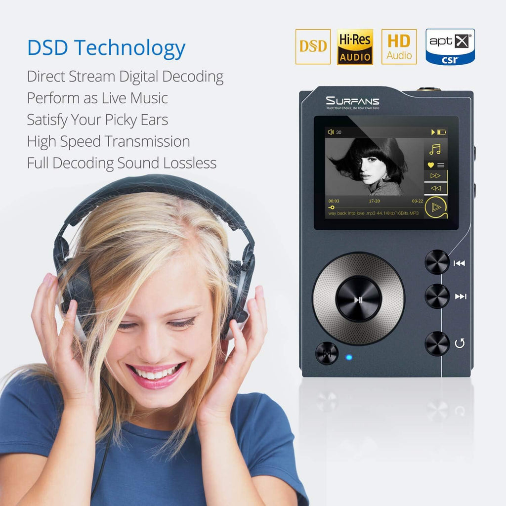 32GB HiFi MP3 Player with Bluetooth H730747