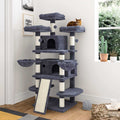 68 Inches Multi-Level Cat Tree with Cat Condo and Sisal Scratching M515276