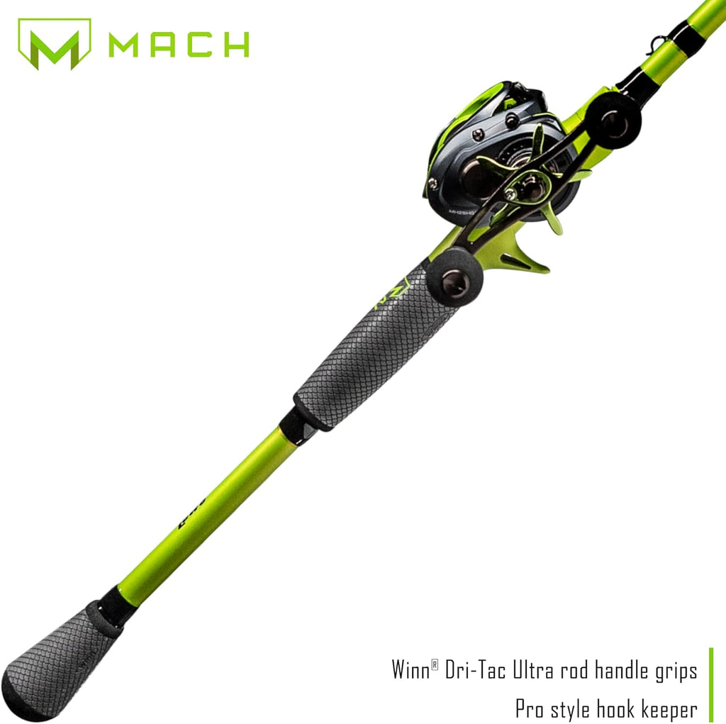 7-Foot 3-Inch 1-Piece IM8 Graphite Fishing Rod and Casting Reel Combo S6008