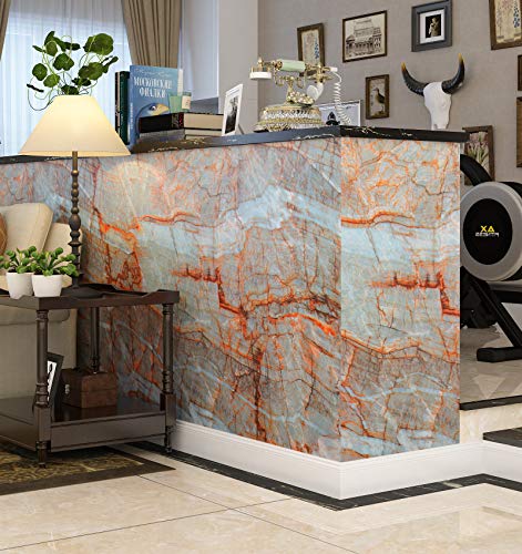 Teal Marble Peel and Stick Wallpaper E746624